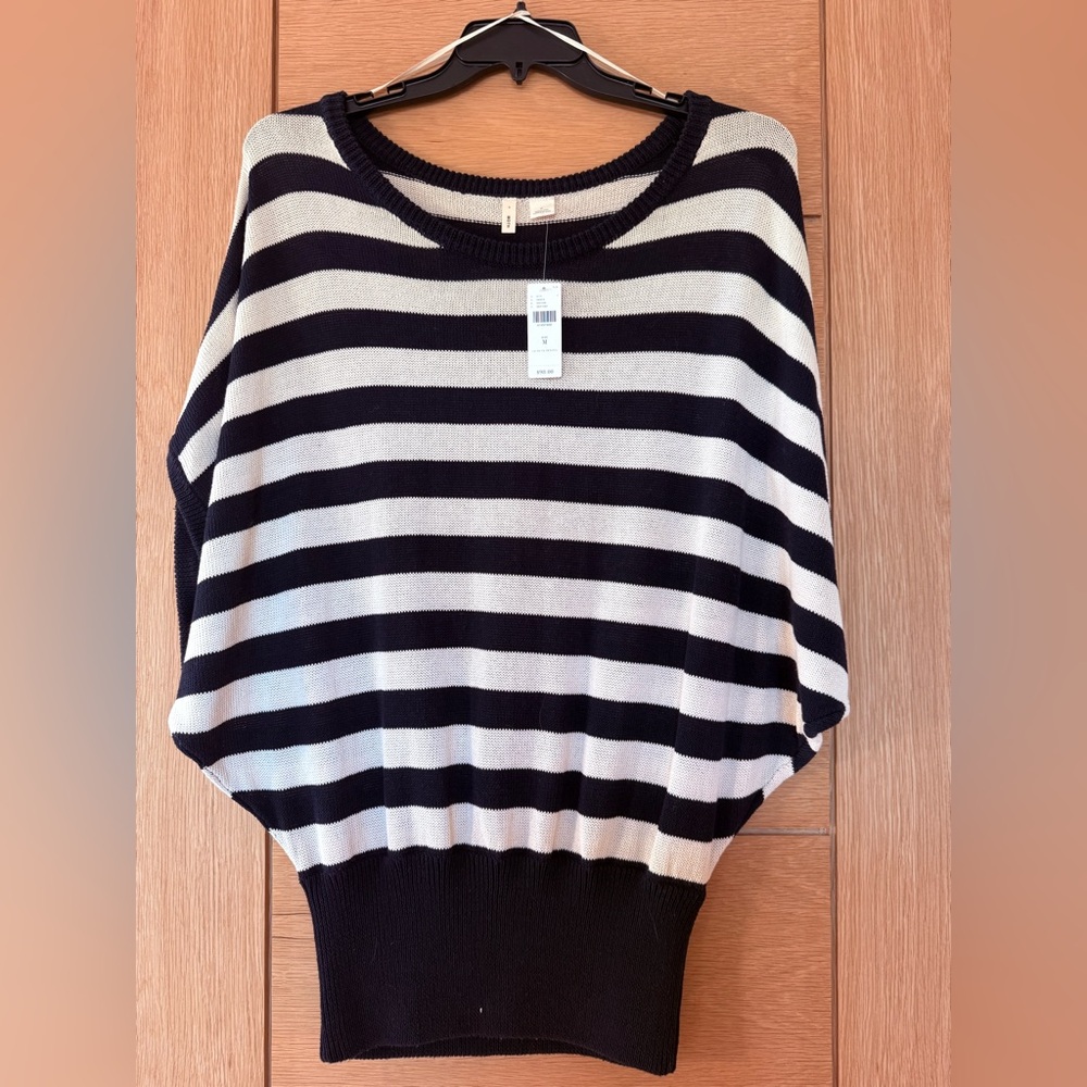 Striped Black and White Sweater from Anthropology